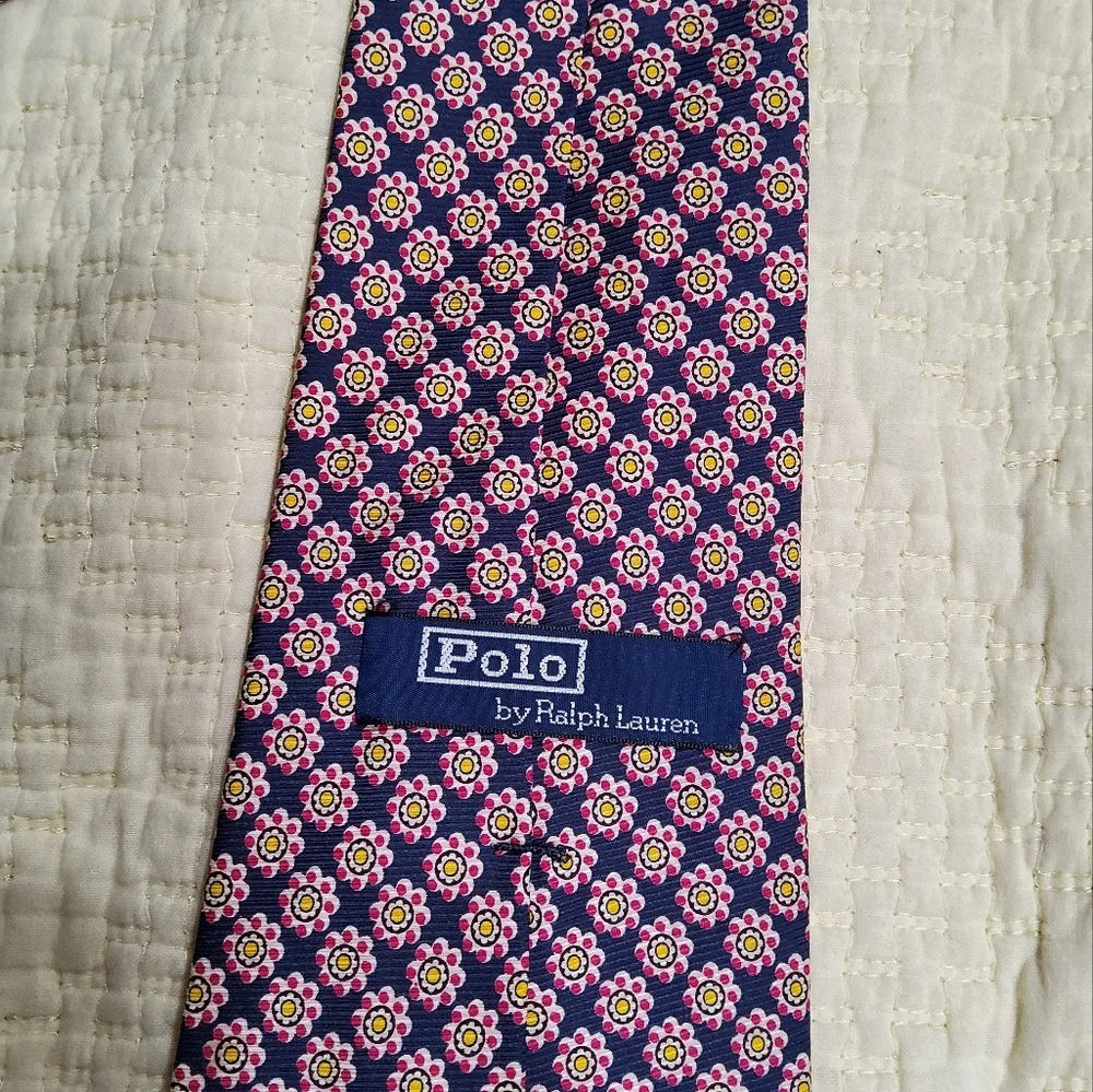Polo by Ralph Lauren Purple Floral Patterned Dress Tie